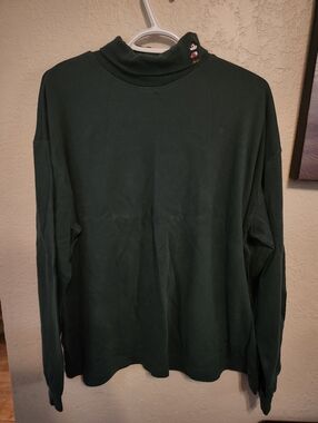 Vintage Disney Store Mickey Mouse Dark Green Long Sleeve Embroidery XL